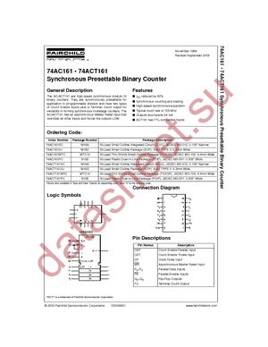 74AC161MTC datasheet  